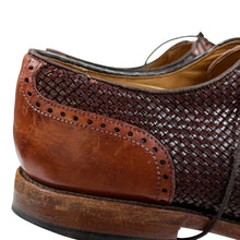Load image into Gallery viewer, VTG Allen Edmonds Hampstead Brown Woven Leather Wingtip Shoes Size 12 Made in USA
