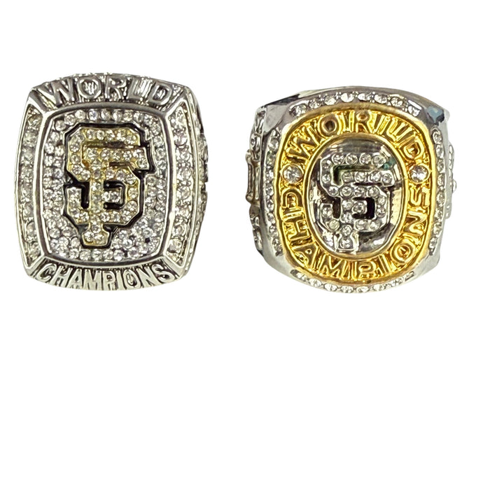 San Francisco Giants World Series Replica Rings 2010 & 2012 Posey SGA Lot of 2