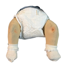 Load image into Gallery viewer, Handmade Vintage Cloth Rag Baby Doll with Yarn Hair
