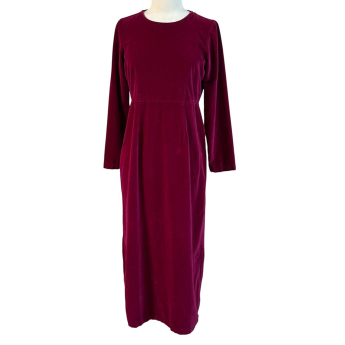 90s Velvet Burgundy Maxi Dress Size 6 