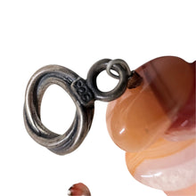 Load image into Gallery viewer, Vintage Chunky Carnelian Agate Teardrop Bead Bracelet with Silver Toggle Clasp 6.1"
