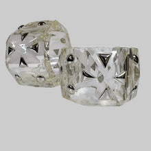 Load image into Gallery viewer, Clear Lucite Studded Chunky Bangle Bracelets

