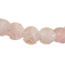 Load image into Gallery viewer, Vintage Carved Rose Quartz &amp; Sterling Silver Statement Necklace
