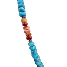 Load image into Gallery viewer, Southwestern Spiny Oyster &amp; Turquoise Tab Pendant Necklace
