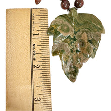 Load image into Gallery viewer, Carved Genuine Jasper &amp; Agate Leaf Statement Necklace Joan Rivers
