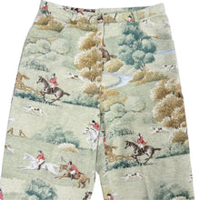 Load image into Gallery viewer, Vintage 90s Equestrian Fox Hunt Print Trousers Size 6 Made in USA
