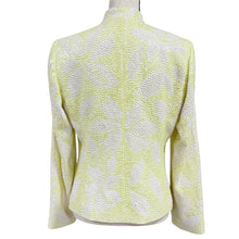 Load image into Gallery viewer, Albert Nipon Sequined Beaded Evening Jacket Size 6 Yellow White Floral Party Cocktail
