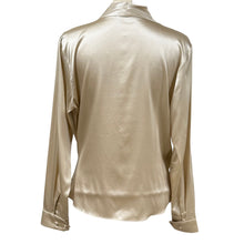 Load image into Gallery viewer, 100% Silk Champagne Blouse Size Small
