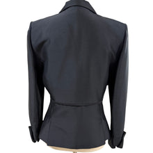 Load image into Gallery viewer, VTG Black Boxy 100% Silk Blazer Size 8
