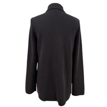Load image into Gallery viewer, Talbots Black Merino Wool Open Cardigan Size Medium NWT
