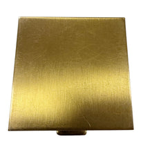 Load image into Gallery viewer, 1950s Black White &amp; Gold Enamel Striped Powder Compact
