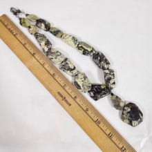 Load image into Gallery viewer, Chunky Artisan Stone Statement Necklace Hook Clasp 19"
