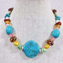 Load image into Gallery viewer, Vintage Artisan Multi-Gemstone Statement Necklace
