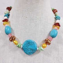Load image into Gallery viewer, Vintage Artisan Multi-Gemstone Statement Necklace
