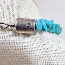 Load image into Gallery viewer, Sterling Silver 925 Chunky Turquoise &amp; Amber Resin Statement Bead Necklace
