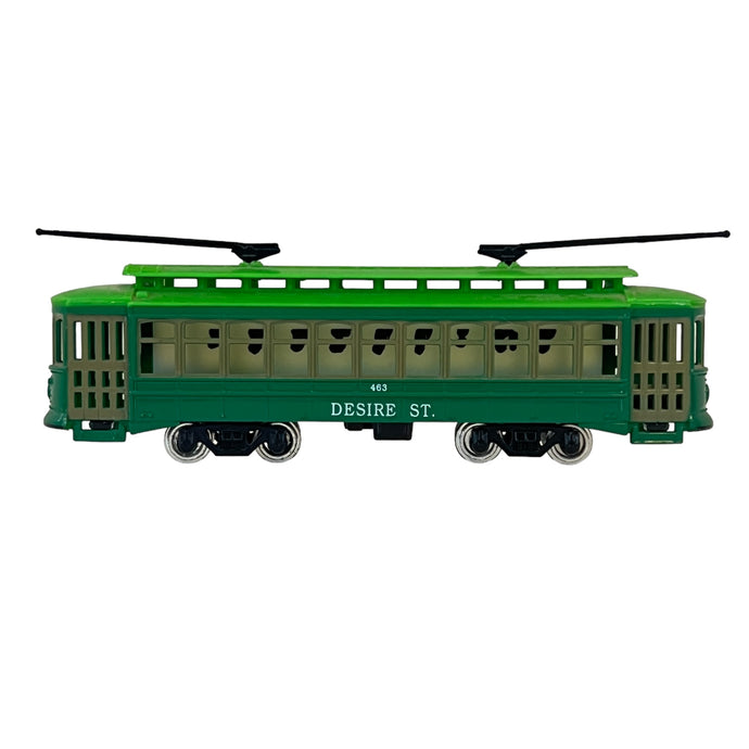  Vintage Desire St. 463 Trolley Train Toy Car Green San Francisco 5.5
