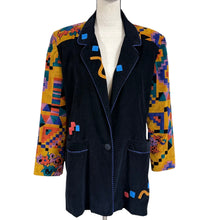 Load image into Gallery viewer, Vintage 80s/90s Aztec Pattern Western Blazer Size Medium.

