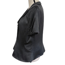 Load image into Gallery viewer, Vintage Armani Black Label Black &amp; Silver Metallic Dot Short Sleeve Blazer Medium/Large

