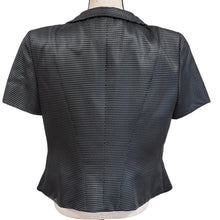Load image into Gallery viewer, Vintage Armani Black Label Black &amp; Silver Metallic Dot Short Sleeve Blazer Medium/Large
