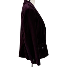 Load image into Gallery viewer, Plum Velvet Blazer Jacket Size Large
