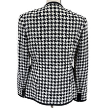 Load image into Gallery viewer, 90s David Hayes Wool Houndstooth Asymmetrical Blazer Jacket Size 8
