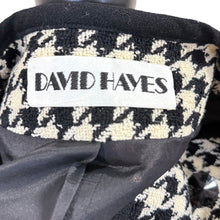 Load image into Gallery viewer, 90s David Hayes Wool Houndstooth Asymmetrical Blazer Jacket Size 8
