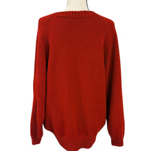 Load image into Gallery viewer, Vintage K-Factory by Nobuo Ikeda Red Wool Alphanumeric Intarsia Knit Sweater
