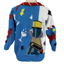 Load image into Gallery viewer, Vintage Berek Hand Knit Cruise Ship Novelty V-Neck Cotton Sweater
