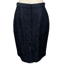 Load image into Gallery viewer, Vintage Black Metallic Brocade Skirt Suit Size Medium 8/10

