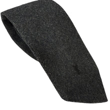 Load image into Gallery viewer, 80s YSL Minimalist Embroidered Logo Grey Wool Necktie
