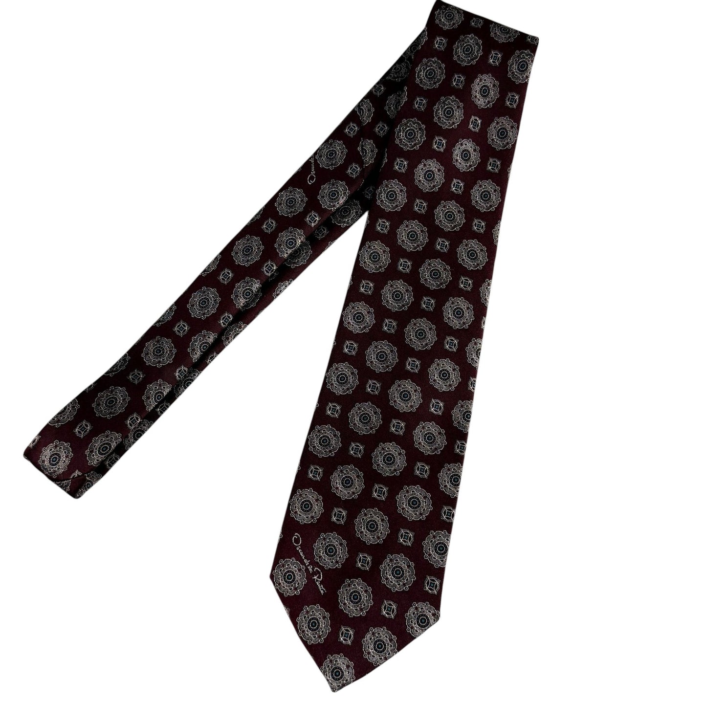 Oscar De La Renta Medallion Print  Necktie