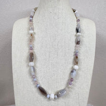 Load image into Gallery viewer, vintage beaded necklace semi precious pastel stones
