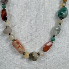 Load image into Gallery viewer, Vintage Beaded Necklace Semi Precious Earth Tones
