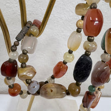 Load image into Gallery viewer, Vintage Beaded Necklace Semi Precious Earth Tones
