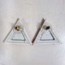 Load image into Gallery viewer, Vintage Red &amp; Cream Geometric Earrings

