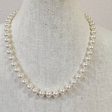 Load image into Gallery viewer, Vintage Hand-Knotted Simulated Pearl Strand Necklace 18"
