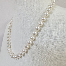 Load image into Gallery viewer, Vintage Hand-Knotted Simulated Pearl Strand Necklace 18"
