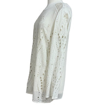 Load image into Gallery viewer, Chicos Cottage White Eyelet Tunic Size 1 NWT
