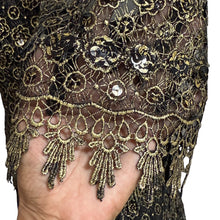 Load image into Gallery viewer, Badgley Mischka Bronze Lace Sequin Sheath Dress NWT Size 6 SC1542 Cocktail Party
