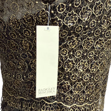 Load image into Gallery viewer, Badgley Mischka Bronze Lace Sequin Sheath Dress NWT Size 6 SC1542 Cocktail Party
