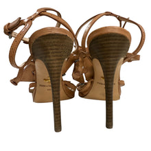 Load image into Gallery viewer, Pour La Victoire Tan Leather Sandal Stilettos Size 10
