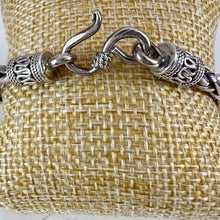 Load image into Gallery viewer, 925 sterling silver braided chain bracelet hook closure
