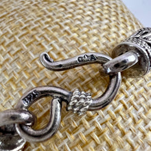 Load image into Gallery viewer, 925 sterling silver braided chain bracelet hook closure
