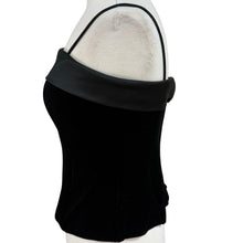 Load image into Gallery viewer, 90s Black Velvet Spaghetti Strap Top Size Small
