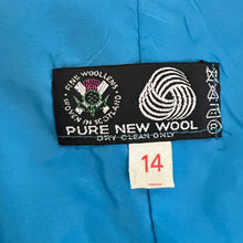Load image into Gallery viewer, Vintage Scottish Pure Wool Kilt Set with Turquoise Blue Plaid Size S/M
