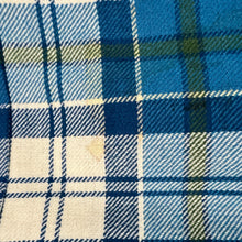 Load image into Gallery viewer, Vintage Scottish Pure Wool Kilt Set with Turquoise Blue Plaid Size S/M
