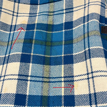 Load image into Gallery viewer, Vintage Scottish Pure Wool Kilt Set with Turquoise Blue Plaid Size S/M
