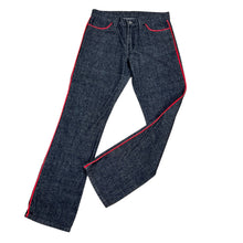 Load image into Gallery viewer, Ralph Lauren Dark Gray Weekender Jeans with Red Piping Size 2 
