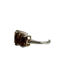 Load image into Gallery viewer, Sterling Silver Smoky Topaz Cushion Cut Stone Ring Size 7.25
