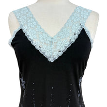 Load image into Gallery viewer, Y2K Floral Camisole with Lace Trim &amp; Sequin Size Large
